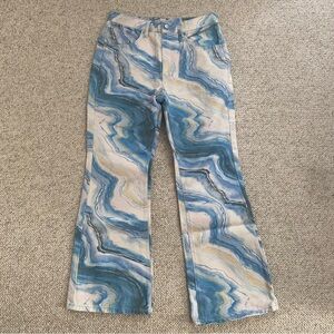 Blue Marble Print BDG Denim Pants